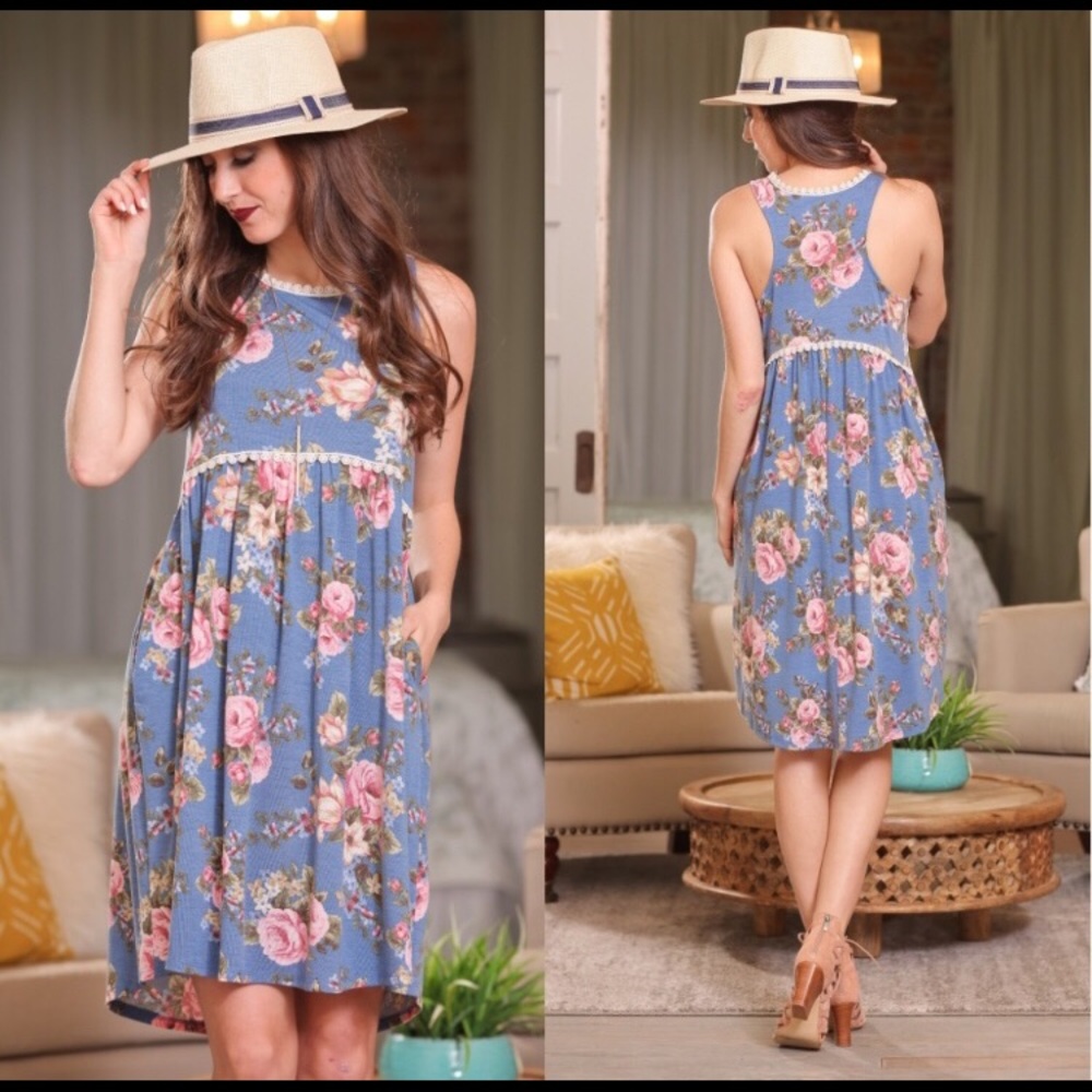 Vintage Wash Floral Dress